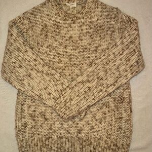 Octobre Editions Men’s Wool Speckled Chunky Knit Sweater SIZE L
